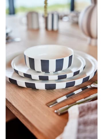 OYOY living design Speiseteller ''Toppu'' in Weiß/ Schwarz - Ø 26,5 cm