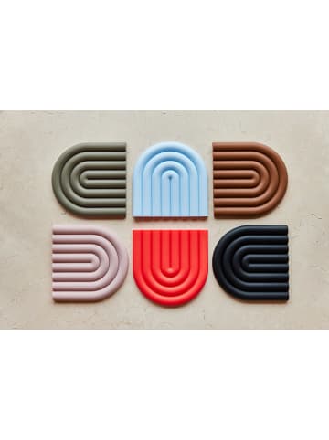 OYOY living design Onderzetter "Rainbow" rood - (H)1,2 x (L)15 x (B)15 cm