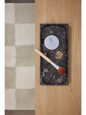 OYOY living design Baumwoll-Teppich ''Chess'' in Creme/ Beige - (L)80 x (B)48 cm