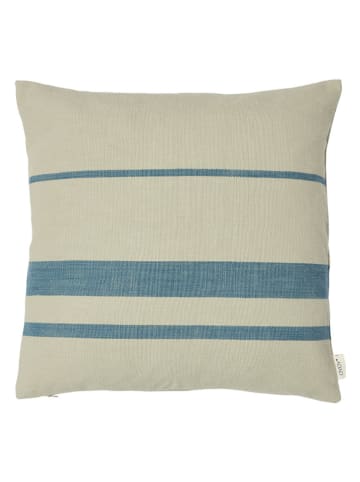 OYOY living design Kussenhoes "Sofuto" beige/blauw - (L)50 x (H)50 cm