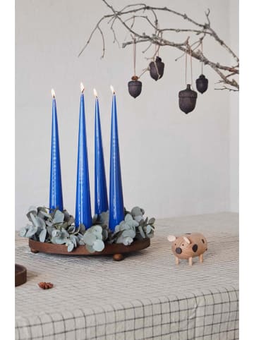 OYOY living design Tablett "Inka" in Braun - (H)4,7 x Ø30 cm