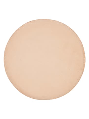 OYOY living design Sitzkissen "Woody Leather" in Beige - Ø 40 cm