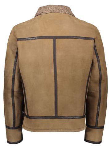 Bugatti Lederjacke in Braun/ Hellbraun