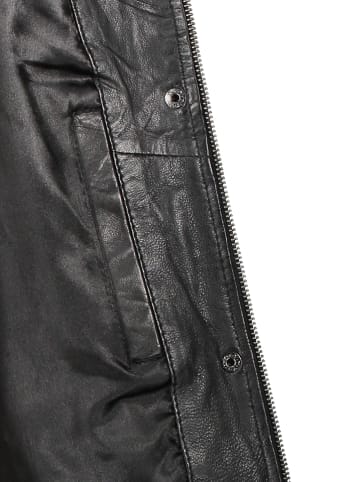 Buffalo Lederjacke in Schwarz