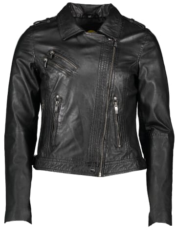 Buffalo Lederjacke in Schwarz