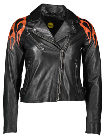 Buffalo Lederjacke in Schwarz