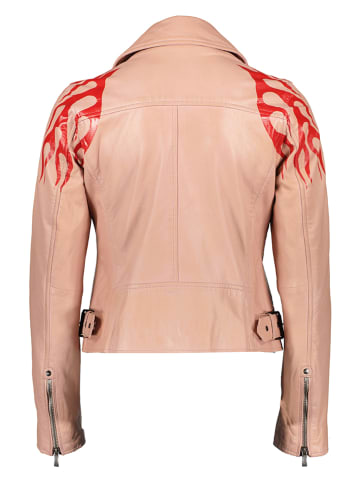 Buffalo Lederjacke in Rosa/ Rot