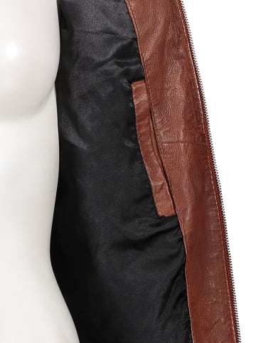 Buffalo Skórzana kurtka w kolorze karmelowym