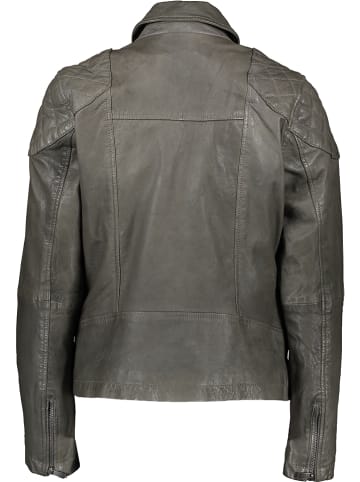 Buffalo Skórzana kurtka w kolorze oliwkowym