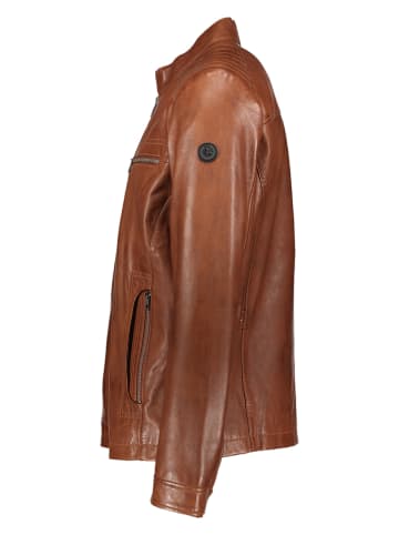 Bugatti Skórzana kurtka w kolorze jasnobrązowym