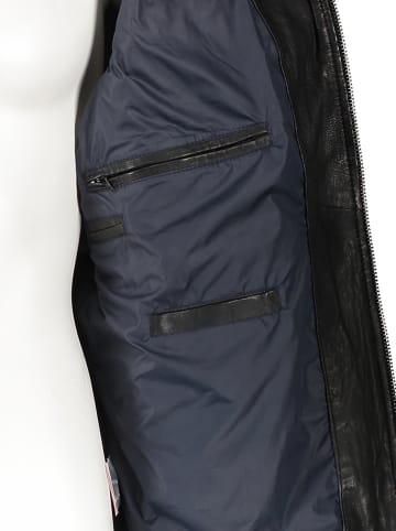 Bugatti Skórzana kurtka w kolorze czarnym