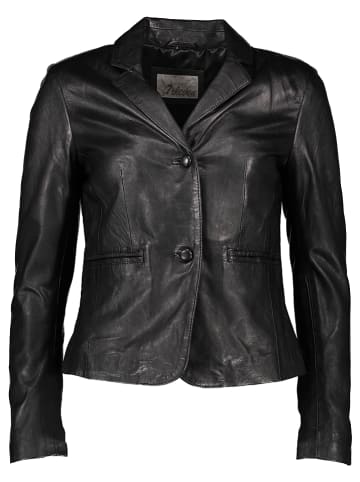 7eleven Skórzana kurtka w kolorze czarnym