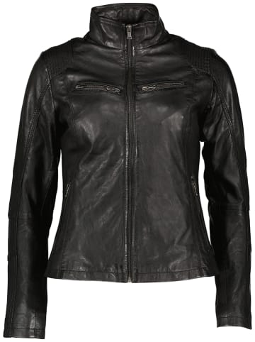 7eleven Skórzana kurtka "Jeany" w kolorze czarnym