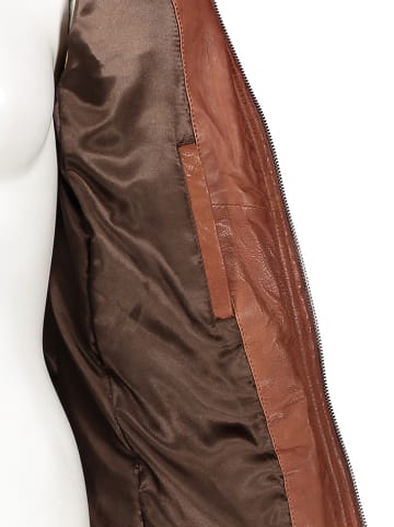 7eleven Lederjacke "Kani" in Camel