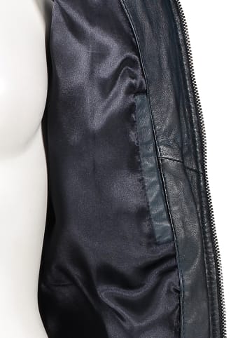 7eleven Lederjacke "Mona" in Dunkelblau