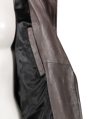 7eleven Skórzana kurtka "Nico" w kolorze szarym