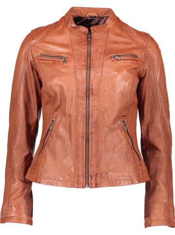 7eleven Skórzana kurtka "Rubina" w kolorze jasnobrązowym