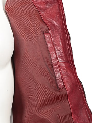 7eleven Skórzana kurtka "Salina" w kolorze czerwonym
