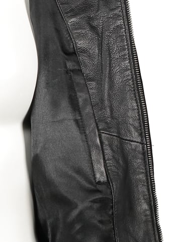 7eleven Skórzana kurtka "Serace" w kolorze czarnym