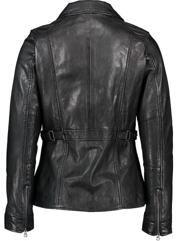 7eleven Skórzana kurtka "Sissy" w kolorze czarnym