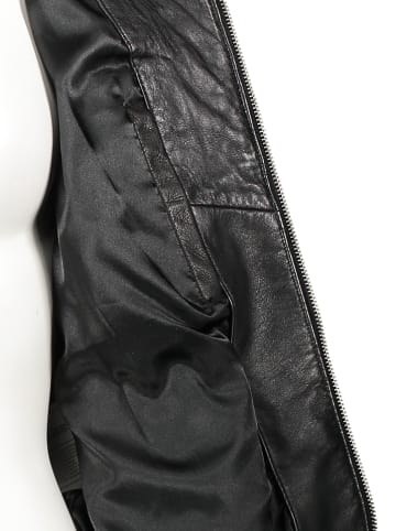 7eleven Skórzana kurtka "Susa" w kolorze czarnym