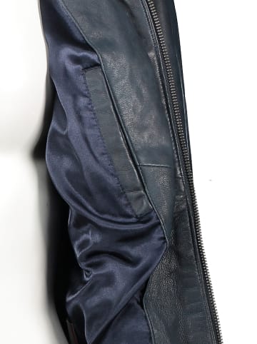 7eleven Leren jas "Susa" donkerblauw