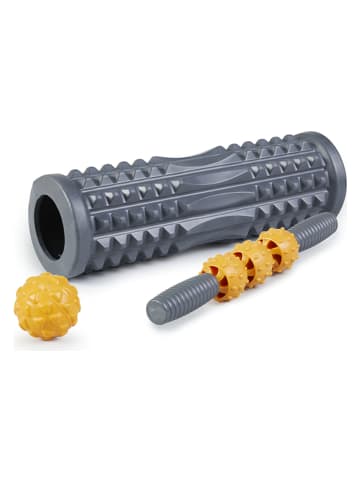 Lifa Living 2tlg. Massage-Set in Grau/ Gold