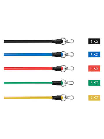 Lifa Living 11tlg. Workout-Set in Schwarz/ Bunt