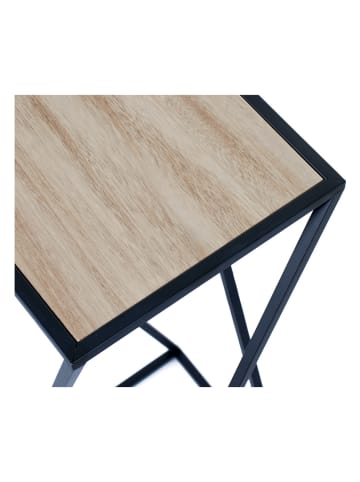 Lifa Living 2-delige set: plantenstandaards "Nantes" zwart/naturel