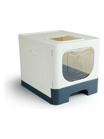 Lifa Living Kuweta w kolorze kremowo-antracytowym dla kota - 38 x 40 x 38 cm