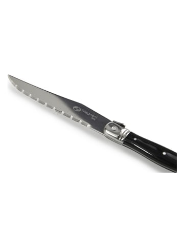 Lifa Living 6er-Set: Steakmesser in Silber/ Schwarz