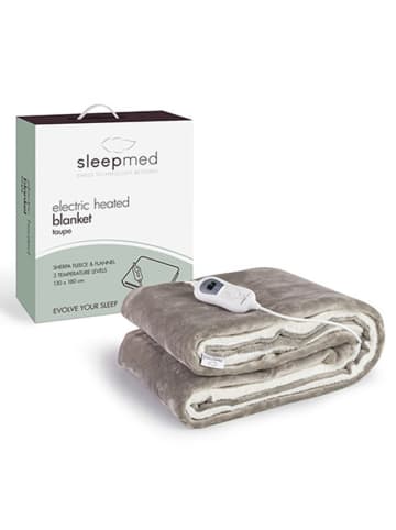 Lifa Living Koc elektryczny w kolorze szarobrązowo-białym - 180 x 130 cm