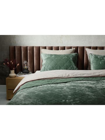 Lifa Living 3-delige set: dekbed en kussens groen