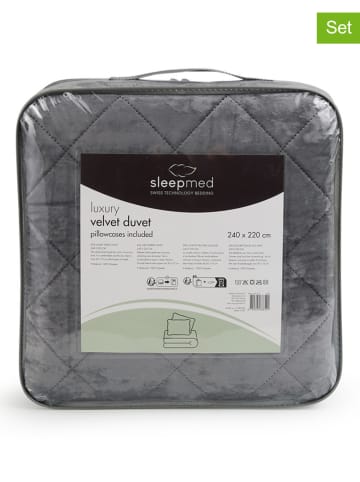 Lifa Living 3-delige bedspreiset grijs