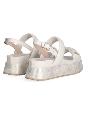 Liu Jo Sandały w kolorze białym na koturnie