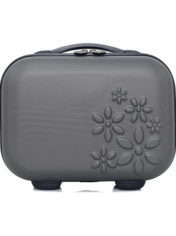 Les P´tites Bombes Beautycase "Eleonor" in Grau - (B)30 x (H)23 x (T)16 cm