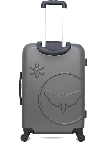 Les P´tites Bombes Hardcase-trolley "Eleonor" grijs - (B)41 x (H)65 x (D)26 cm