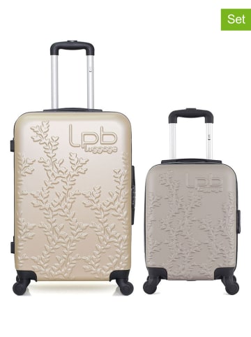 Les P´tites Bombes 2tlg. Hardcase-Trolleyset "Nais" in Beige