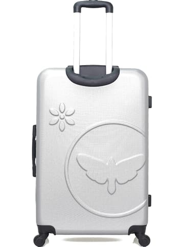 Les P´tites Bombes Hardcase-trolley "Eleonor" zilverkleurig - (B)47 x (H)75 x (D)29 cm