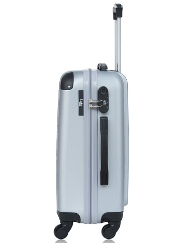 Les P´tites Bombes Hardcase-Trolley "Hambourg" in Silber - (B)47 x (H)75 x (T)29 cm
