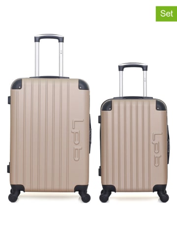 Les P´tites Bombes 2-delige hardcase-trolleyset "Hambourg" beige