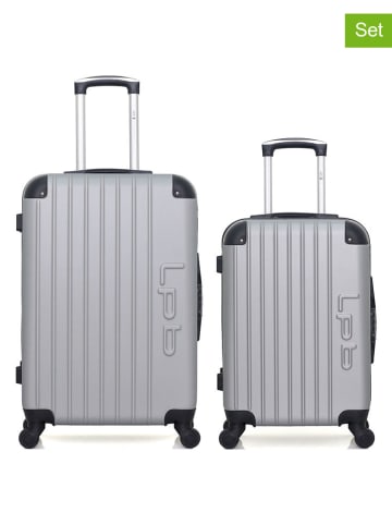 Les P´tites Bombes 2tlg. Hardcase-Trolleyset "Hambourg" in Silber