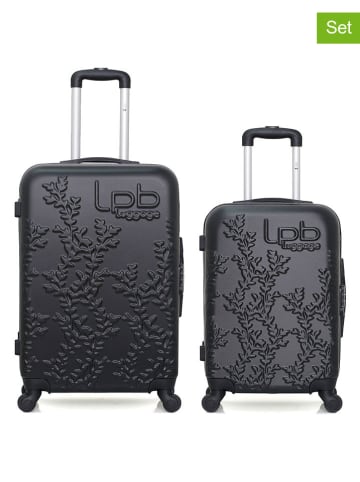 Les P´tites Bombes 2-delige hardcase-trolleyset "Nais" zwart