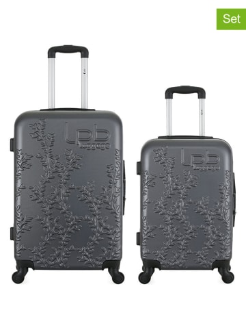 Les P´tites Bombes 2-delige hardcase-trolleyset "Nais" antraciet