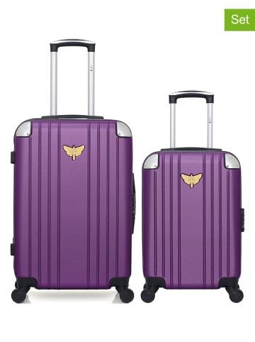 Les P´tites Bombes 2tlg. Hardcase-Trolleyset "Amelie" in Lila