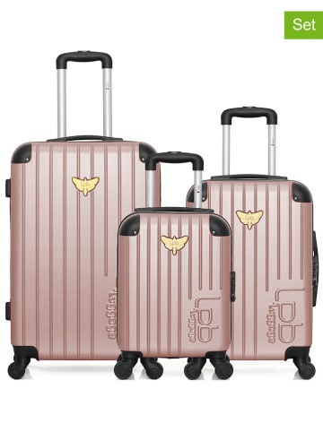 Les P´tites Bombes 3-delige hardcase-trolleyset beige