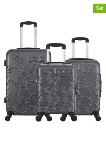 Les P´tites Bombes 3tlg. Hardcase-Trolleyset "Nais" in Anthrazit