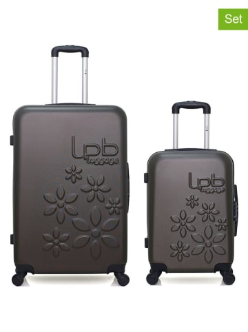 Les P´tites Bombes 2-delige hardcase-trolleyset "Eleonor" antraciet