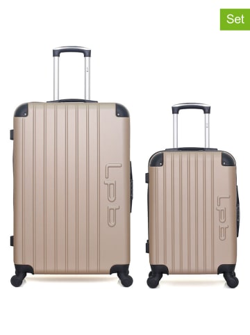 Les P´tites Bombes 2-delige hardcase-trolleyset "Hambourg" beige