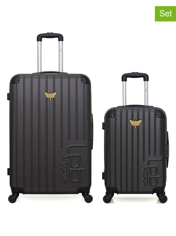 Les P´tites Bombes 2-delige hardcase-trolleyset zwart